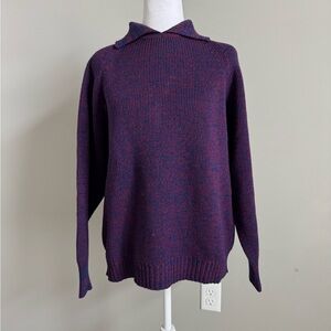 Meggi Hand Loomed Wool Sweater with Collar